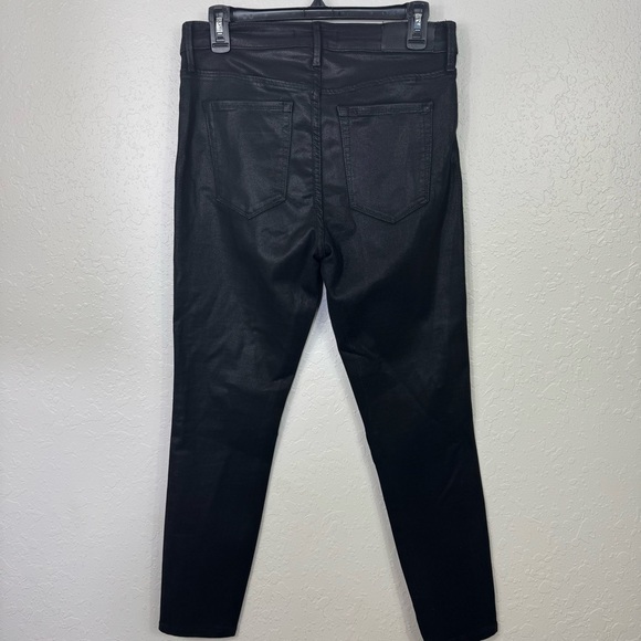 BCBGMaxAzria pants Black size 30 high waisted‎ coated skinny dressy Jeans - Picture 6 of 9